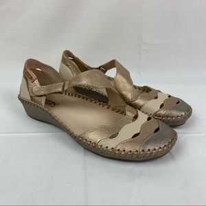 Pikolinos Puerto Vallarta Arcilla MultiColor Leather Mary Jane Sandals Sz EU 40